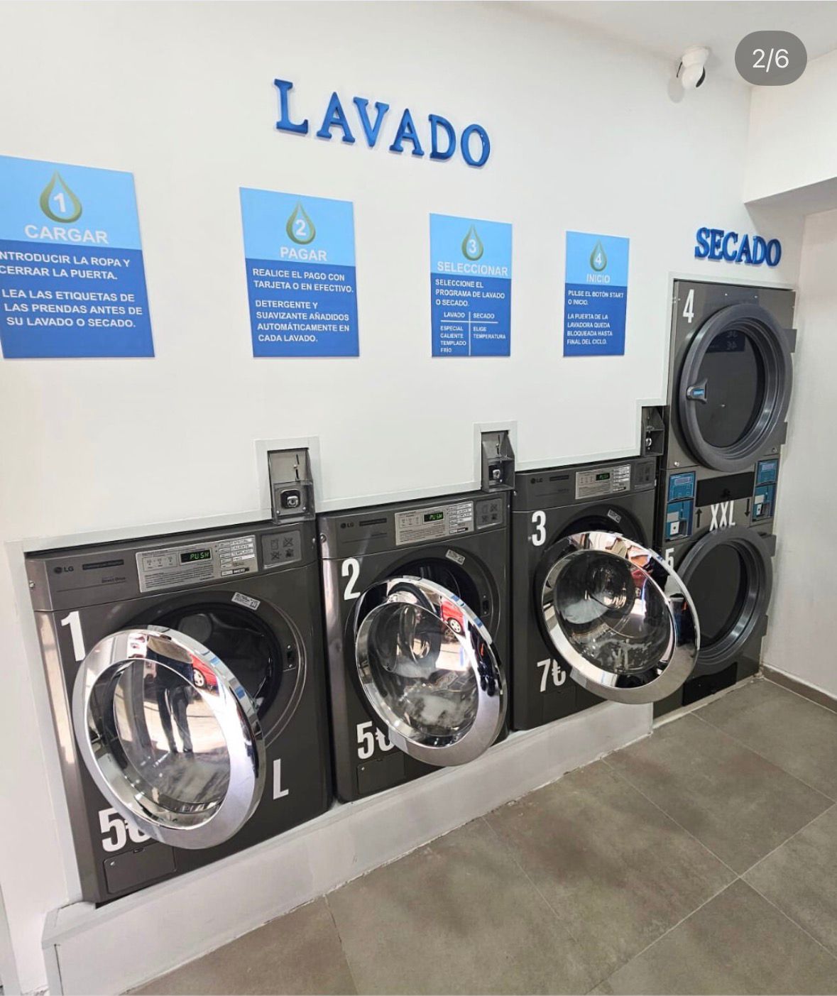 Instalación de lavandería autoservicio Lavaservice en Paterna (Valencia)